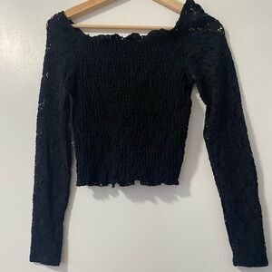 Planet Gold black crop top